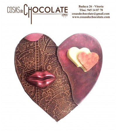 Corazón de chocolate negro...