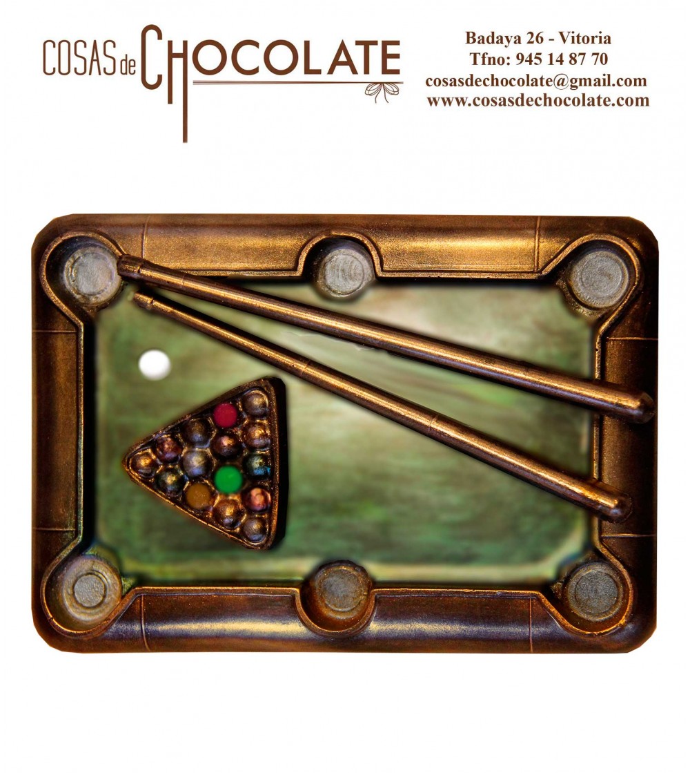 Figura de Chocolate - Mesa de Billar de Chocolate