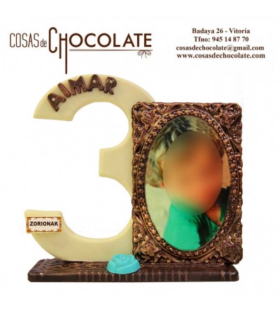 Número + marco de chocolate
