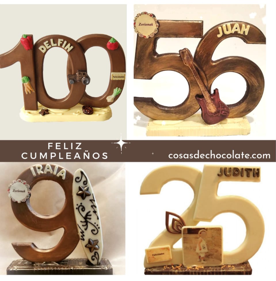 Números de chocolate para celebraciones