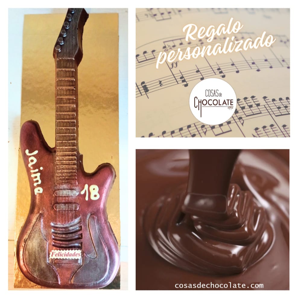 regalos para músicos guitarra electrica de chocolate